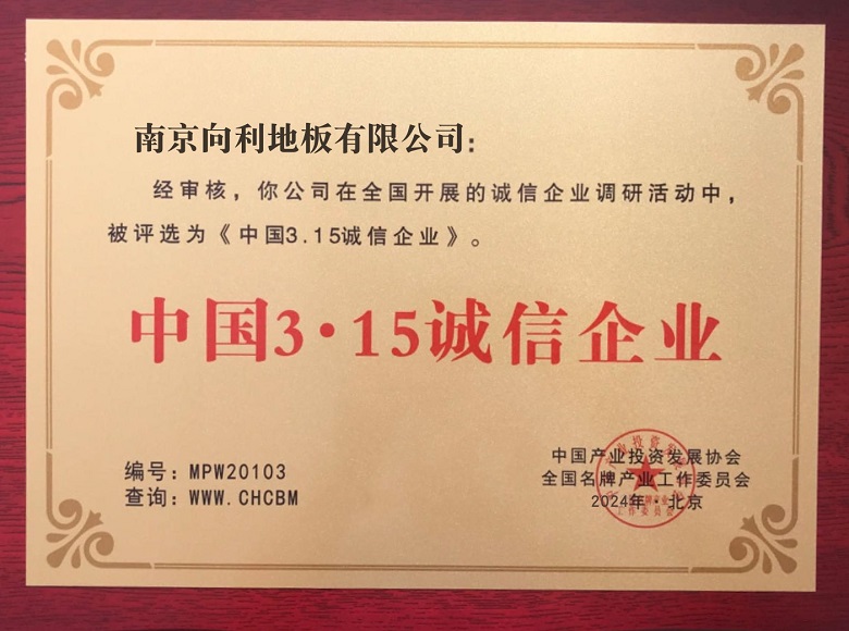 中国3.15诚信单位
